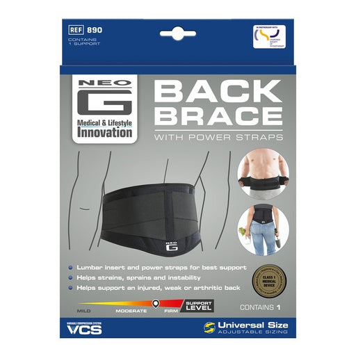 Neo G Neo G Back Brace with Power Straps (One Size Fits All) Supports & Braces Dark Gray