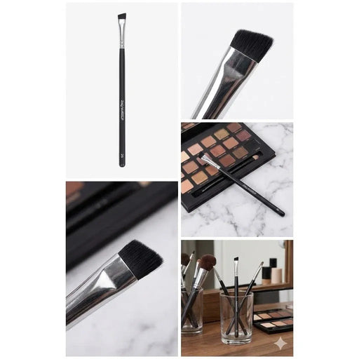 ZAQ Skin & Body ANGLED LINER/BROW EYEBROW BRUSH Make Up White Smoke