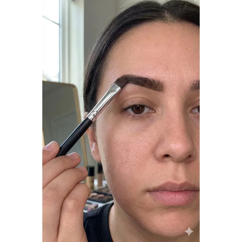 ZAQ Skin & Body ANGLED LINER/BROW EYEBROW BRUSH Make Up Dark Salmon