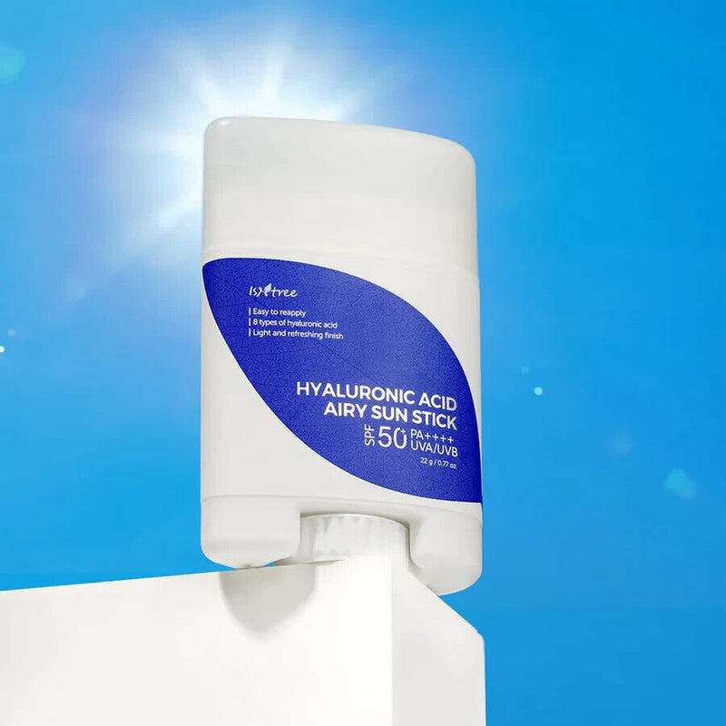 AsiaBeautyMall Isntree Hyaluronic Acid Airy Sun Stick SPF 50+ PA++++ Sunscreen Dodger Blue