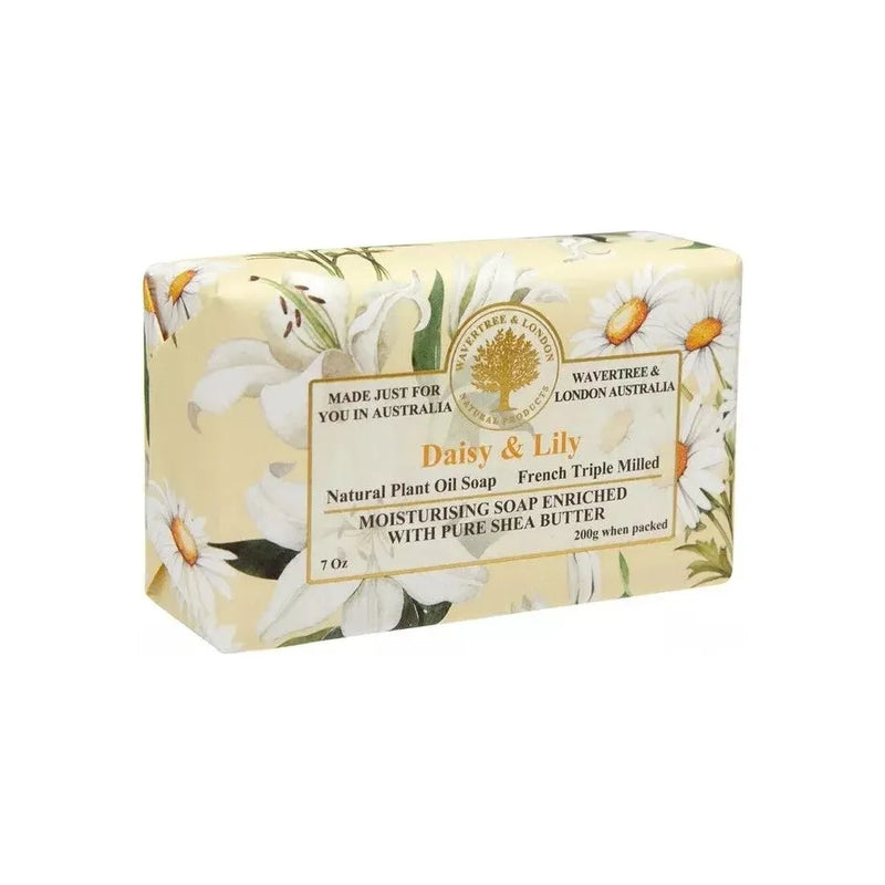 Wavertree & London Wavertree & London Daisy & Lily Natural Soap 7 Oz Bar Soap White Smoke