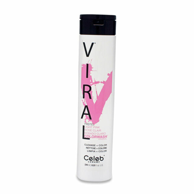 VIP Extensions Celeb Luxury Viral Light Pink Colorwash Shampoo, 8.25 oz Shampoo Lavender