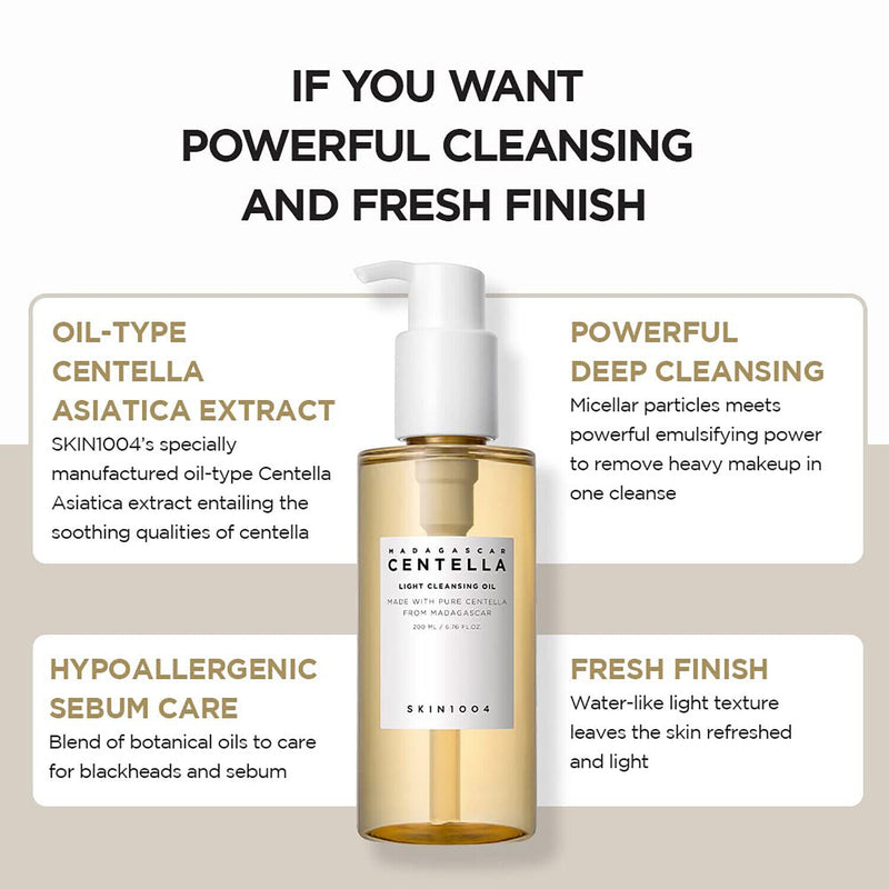 AsiaBeautyMall SKIN1004 Madagascar Centella Light Cleansing Oil Cleansing Oil White Smoke
