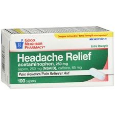 Good Neighbor Pharmacy GNP Headache Relief XS Extra Strength Pain Reliever 100 Caplets Medicine & Drugs Lavender