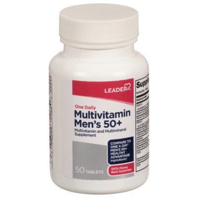Leader LEADER(TM) MULTIVITAMIN MEN'S 50+ TABLETS 50 CT (COMPARE TO ONE A DAY) Vitamins & Supplements White Smoke