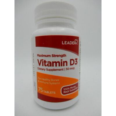 Leader Leader# vitamin d3 50mcg Vitamins & Supplements Light Gray
