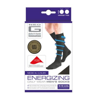 Neo G Neo G Men's Energizing Compression Socks – Black, X-Large Knee Socks White Smoke