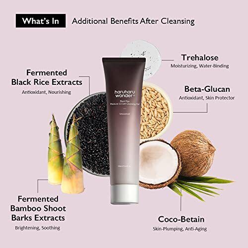AsiaBeautyMall Haruharu Wonder Black Rice Moisture 5.5 Soft Cleansing Gel Face Cleanser Light Gray