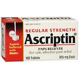 Ascriptin Ascriptin Pain Reliever Regular Strength 325 mg Tablets 100ea Health Care Antique White