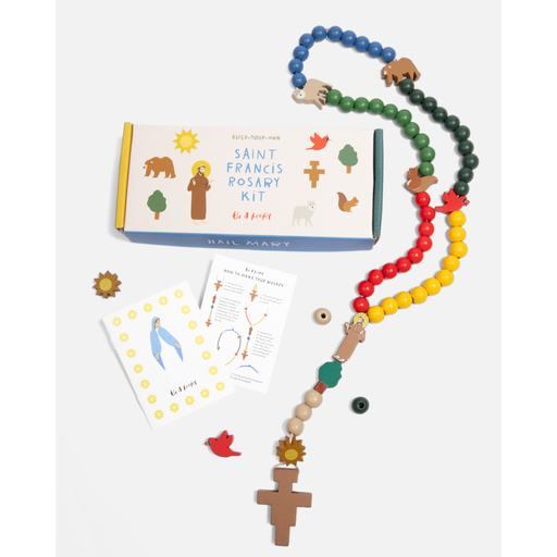 Be A Heart St. Francis DIY Rosary Kit rosary kit White Smoke