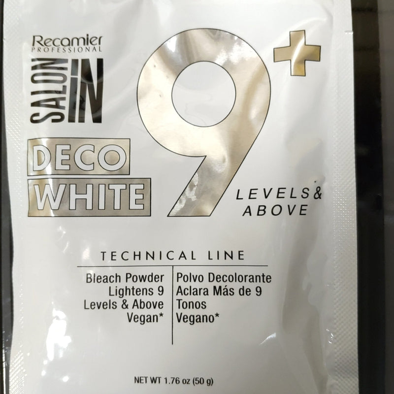 VIP Extensions Salonin Deco White Bleach Powder 1.76 oz Hair Color Developer Light Gray