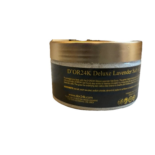 VIP Extensions D'OR 24K Salt Scrub Lavender Skin Care White Smoke