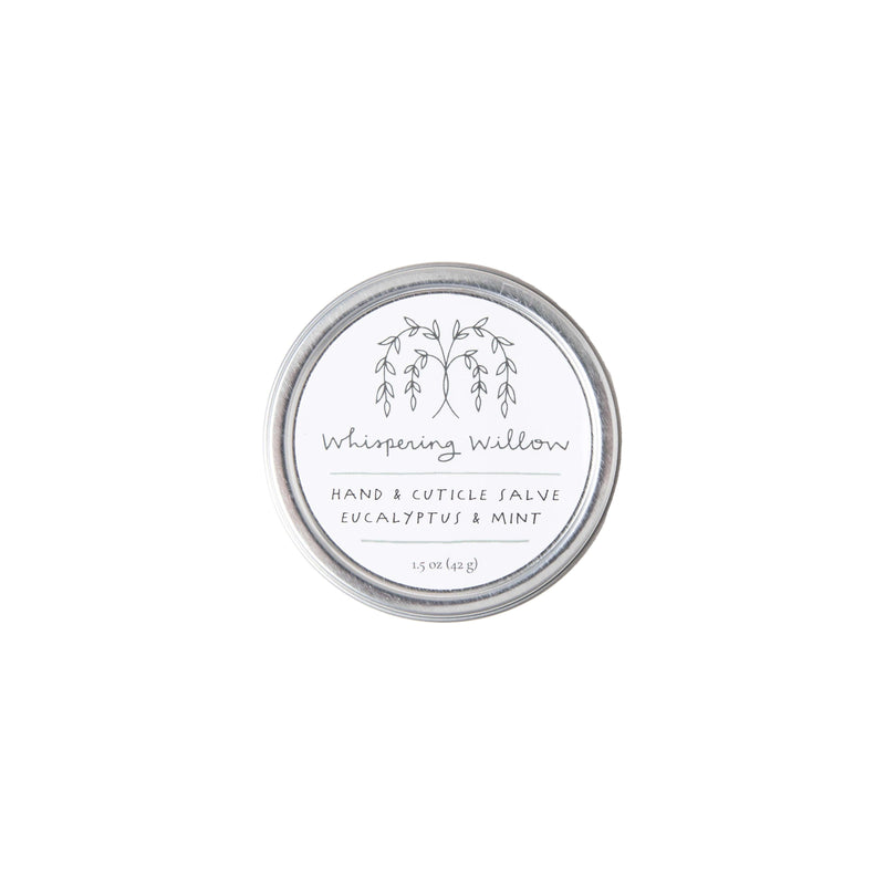 Whispering Willow Eucalyptus & Mint Hand & Cuticle Salve Lotion White Smoke