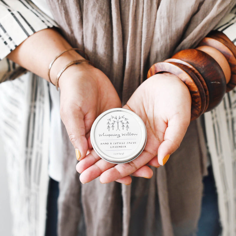 Whispering Willow Lavender Hand & Cuticle Salve Lotion Gray
