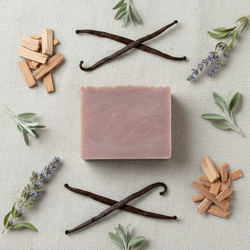 Adiva Naturals Sandalwood Vanilla Soap Bar Bar Soap Gray
