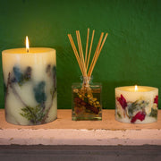 Rosy Rings Accent Botanical Reed Diffuser - Spicy Apple 4oz Botanical Diffuser Dark Olive Green