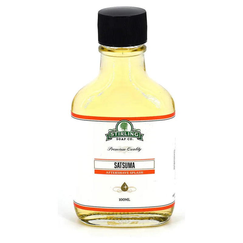 Stirling Soap Co Stirling Soap Co. Satsuma Shaving Collection Shaving Set Light Goldenrod Yellow Aftershave Splash 3.3oz