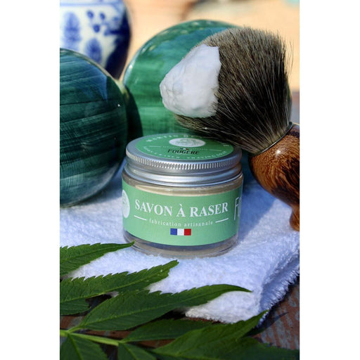 Martin de Candre Martin de Candre Fern Fougere Collection Shaving Soap Shaving Soap Dark Slate Gray Glass Bowl 50g