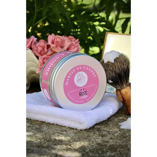 Martin de Candre Martin de Candre Rose Collection Shaving Soap Shaving Soap Dark Gray Glass Bowl 200g