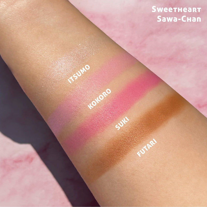 Rude Cosmetics Manga Collection Face Palette Face Palette Tan Clever Kirei-Sama,Purr-fect Neko-Chan,Rebel Rudeko,Sweetheart Sawa-Chan