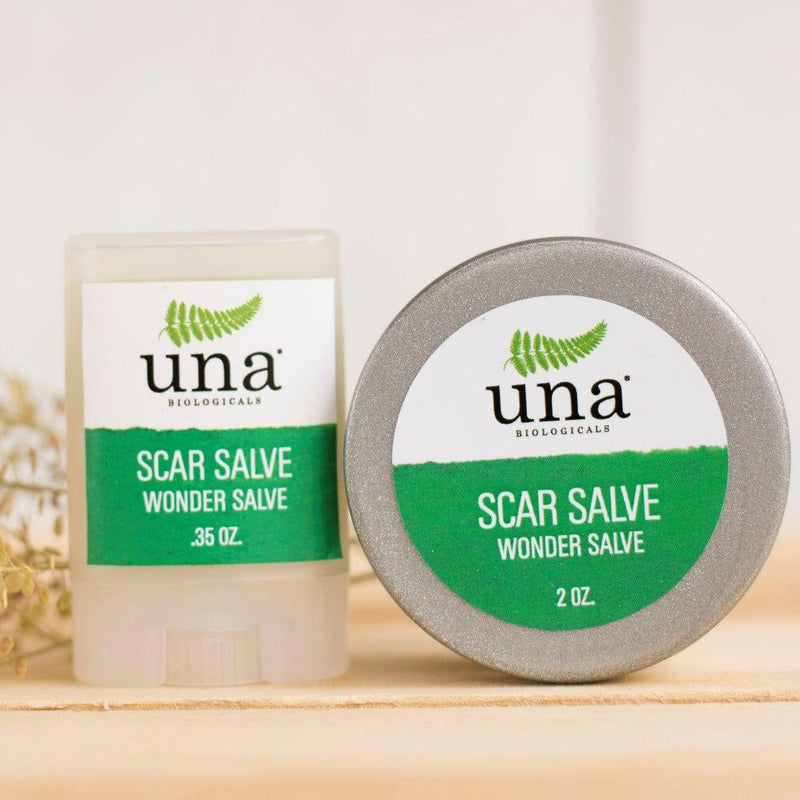 Una Biologicals® Scar Salve | Organic Wonder Salve | Una Biologicals Salve Light Gray Travel Size - 0.5oz Stick