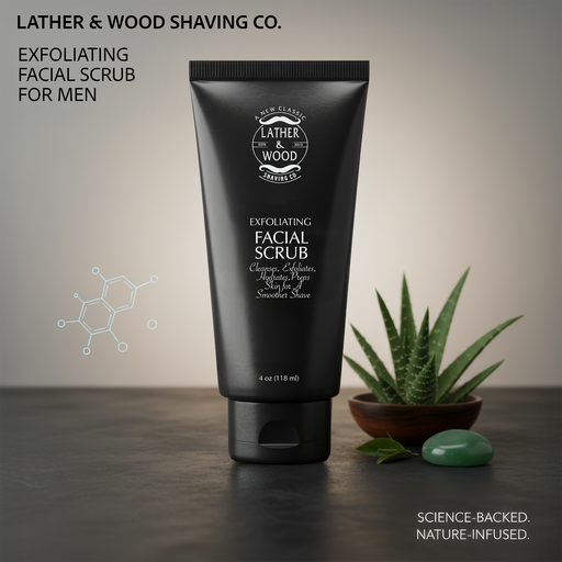Lather & Wood Shaving Co Exfoliating Face Scrub Men Grooming, Health Dark Slate Gray