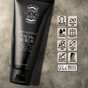 Lather & Wood Shaving Co Exfoliating Face Scrub Men Grooming, Health Dark Slate Gray