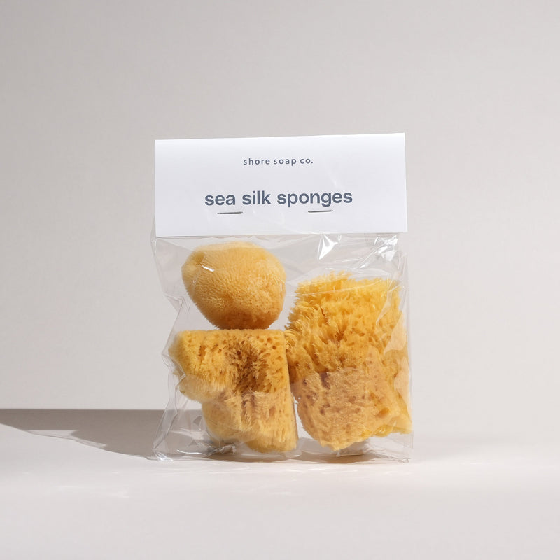 Shore Soap Co. Sea Silk Sponges - Pack of 3 Accessories Light Gray