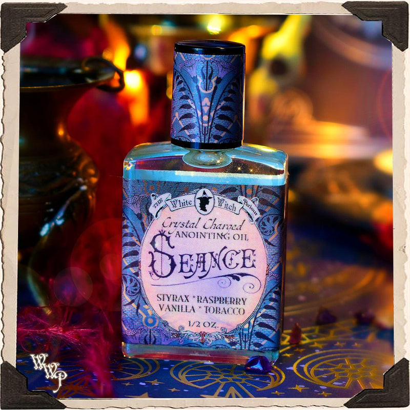 WhiteWitchParlour.com SEANCE BODY OIL. 1/2 oz.  For Heightened Spiritual Awareness, Psychic Energy aromatherapy, perfume, oils Black
