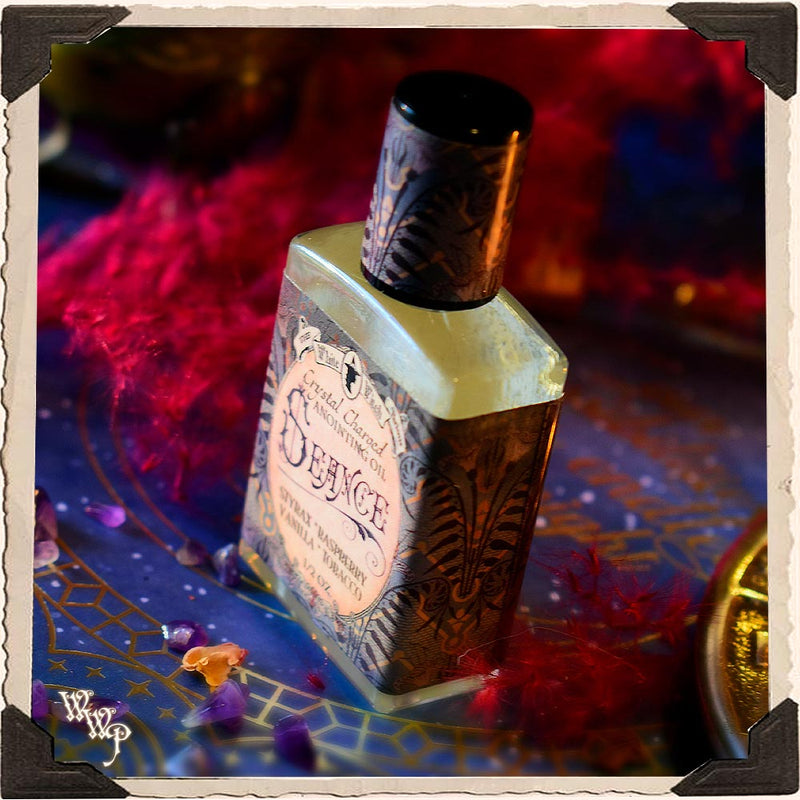 WhiteWitchParlour.com SEANCE BODY OIL. 1/2 oz.  For Heightened Spiritual Awareness, Psychic Energy aromatherapy, perfume, oils Black