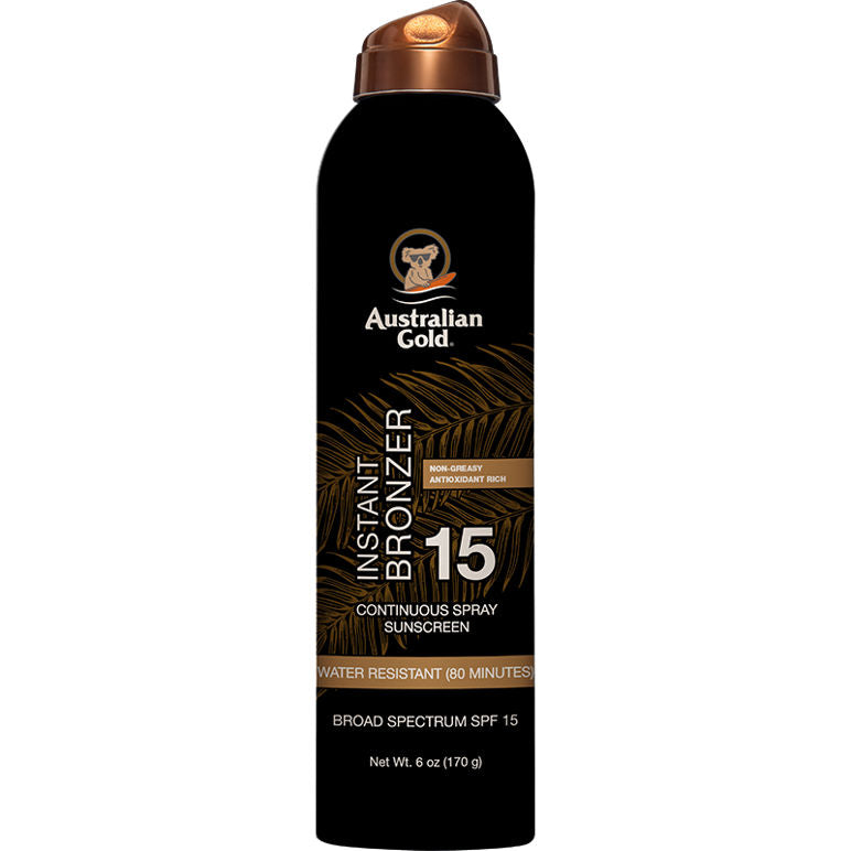 Australian Gold Australian Gold SPF 15 Continuous Spray Bronzer 6 Oz Skin Care Black