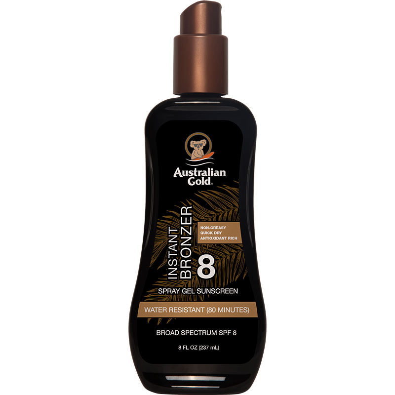 Australian Gold Australian Gold  SPF 8 Spray Gel Bronzer 8 fl oz Skin Care Black