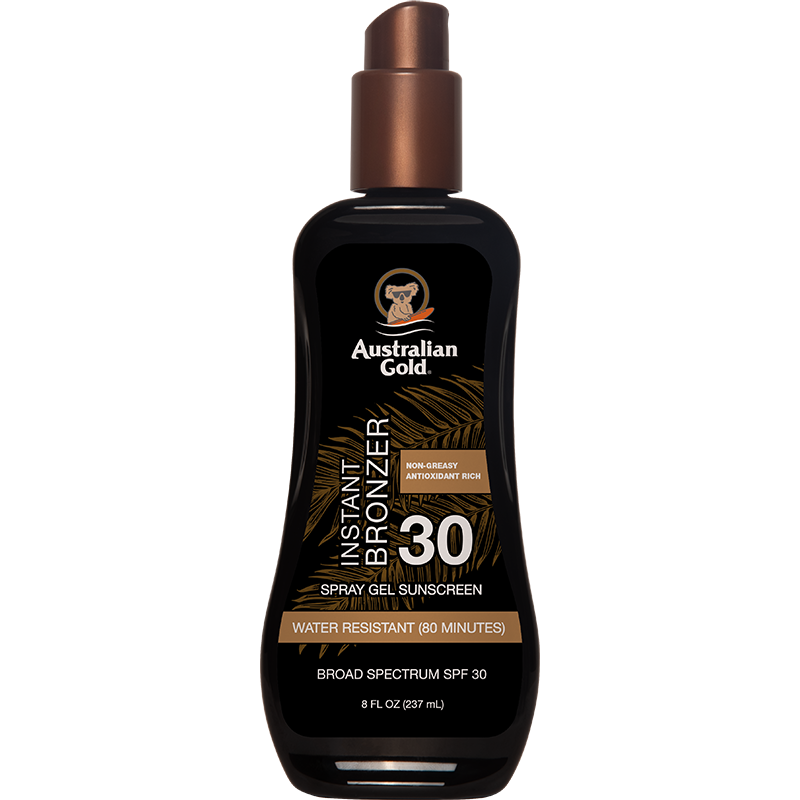 Australian Gold Australian Gold SPF 30 Spray Gel Bronzer 8 fl oz Skin Care Black