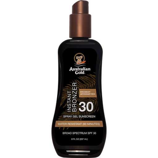 Australian Gold Australian Gold SPF 30 Spray Gel Bronzer 8 fl oz Skin Care Black