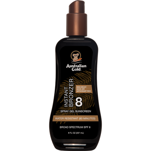 Australian Gold Australian Gold  SPF 8 Spray Gel Bronzer 8 fl oz Skin Care Black