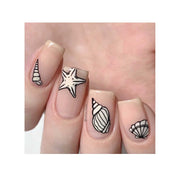 UberChic Beauty Seashells Aplenty Stamping Plate Tan