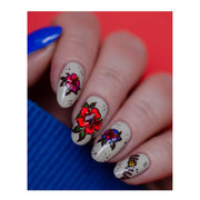 UberChic Beauty Seashells & Sunshine Stamping Plate Midnight Blue