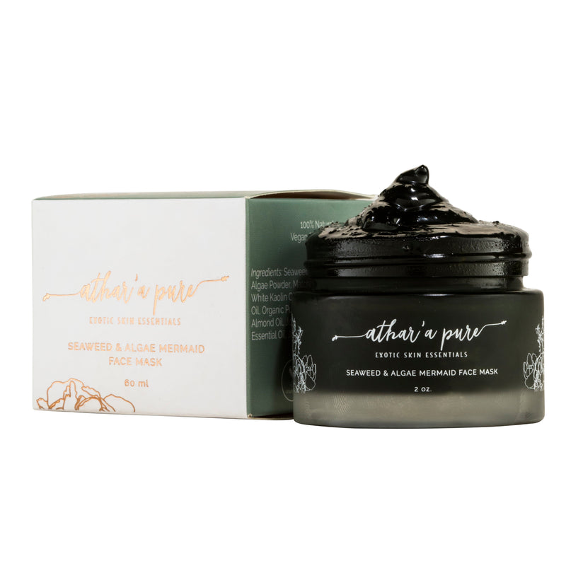 Athar'a Pure Seaweed & Algae Mermaid Face Mask (Vegan, 100% Natural) Face Antique White