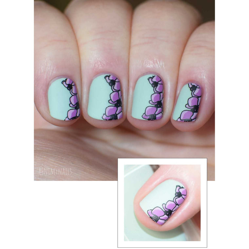 UberChic Beauty Secret Garden-03 Stamping Plate Rosy Brown