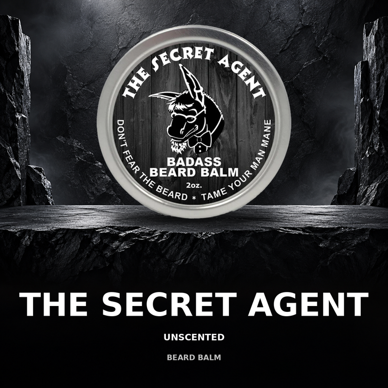 Badass Beard Care The Secret Agent Beard Balm BALM Black