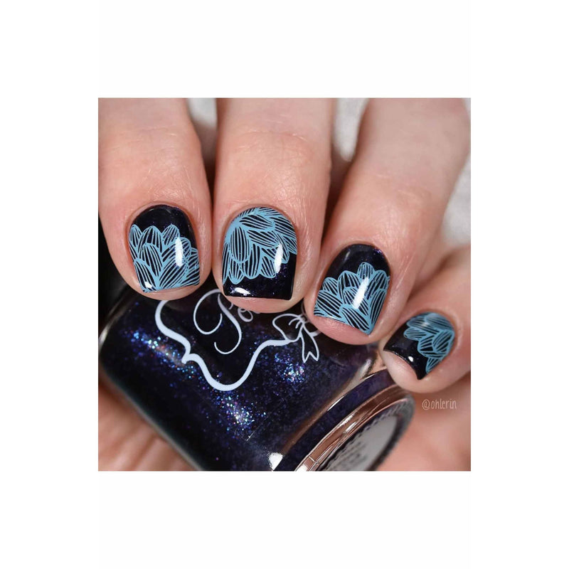 UberChic Beauty Secret Garden-01 Stamping Plate Rosy Brown
