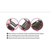 VIP Extensions Selfit Clips, 12 Piece Per Pack Hair Accessories White Smoke Dark Brown,BROWN