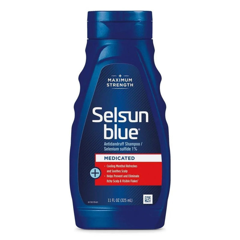 VIP Extensions Selsun Blue Maximum Strength Medicated Anti-Dandruff Shampoo with Menthol, 11 oz Shampoo White Smoke