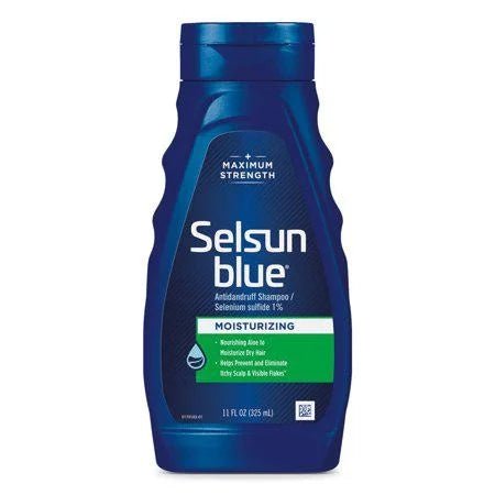 VIP Extensions Selsun Blue Maximum Strength Moisturizing Anti-Dandruff Shampoo, 11 oz Shampoo White Smoke