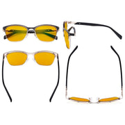 eyekeeper.com Trendy Blue Light Blocking Eyeglasses LX19037-BB90 Eyeglasses Goldenrod Black / without magnification,Blue / without magnification,Brown / without magnification,Red / without magnification