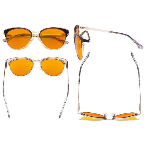 eyekeeper.com Fashionable Blue Light Blocking Eyeglasses LX19040-BB98 Eyeglasses Goldenrod Black / without magnification,Blue / without magnification,Purple / without magnification,Red / without magnification
