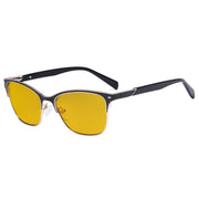 eyekeeper.com Trendy Blue Light Blocking Eyeglasses LX19037-BB90 Eyeglasses White Smoke Black / without magnification