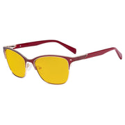 eyekeeper.com Trendy Blue Light Blocking Eyeglasses LX19037-BB90 Eyeglasses Brown Red / without magnification