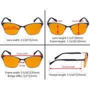 eyekeeper.com Trendy Blue Light Blocking Eyeglasses LX19037-BB98 Eyeglasses Dark Orange Black / without magnification,Blue / without magnification,Brown / without magnification,Red / without magnification