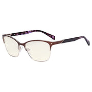 eyekeeper.com Blue Light Blocking Glasses Browline Eyeglasses LX19037-BB40 Eyeglasses Dark Slate Gray Brown / without magnification